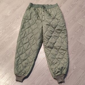 U.S. Army Quilted Olive Green Men's Insulated Jogger Pants